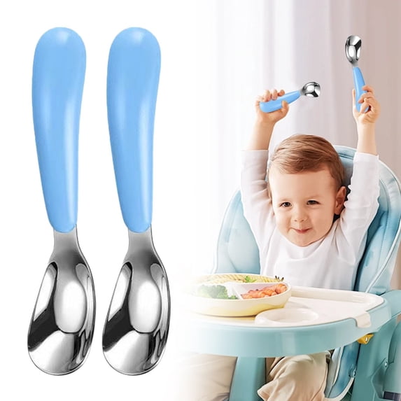 Clearance Tableware under $5 Yuanbao Spoon (1/2pc) Baby 316L Stainless Learning To Eat Independently Spoon Baby Feeding Special Children's Tableware For Home Use