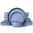 thumbnail image 1 of Onader Dinnerware Sets for 6, 18 Piece Plates and Bowls Dish Set, Kitchen Dinner Ware Dining Dishware, Microwave & Dishwasher Safe - Speckled Gray, 1 of 7