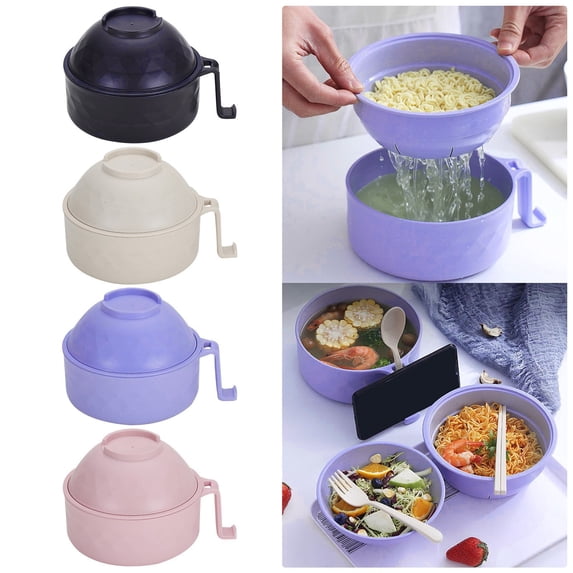 Dinnerware Sets Clearance! Ramen Bowl Set Microwave Ramen Cooker Instant Noodles Bowl With Chopsticks Rapid Ramen Noodles For College Dorm Room Dishwasher