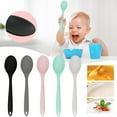 thumbnail image 1 of Dinnerware Sets Clearance! Small Silicone Spoon Food Supplement High Temperature Non Stick Surface Special Spoon Stirring Spoon, 1 of 9