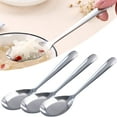 thumbnail image 1 of Dinnerware Sets Clearance! Stainless Korean Spoons Soup Spoons Coffee Spoon Desert Spoon Korean Spoons with Long Handles Rice Spoon Asian Soup Spoon for Home Kitchen or Restaurant 1*Spoon*3, 1 of 6