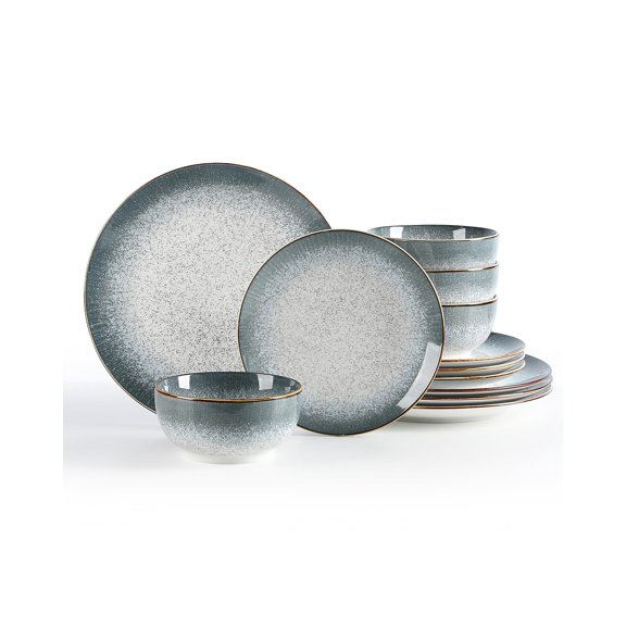 Dinnerware Sets Service For 4 12 Porcelain Plates And Kitchen Housewaring Gift Cscratch Resistant Dish Set Handmade Dishwasherwave Safe Plate Lightgray