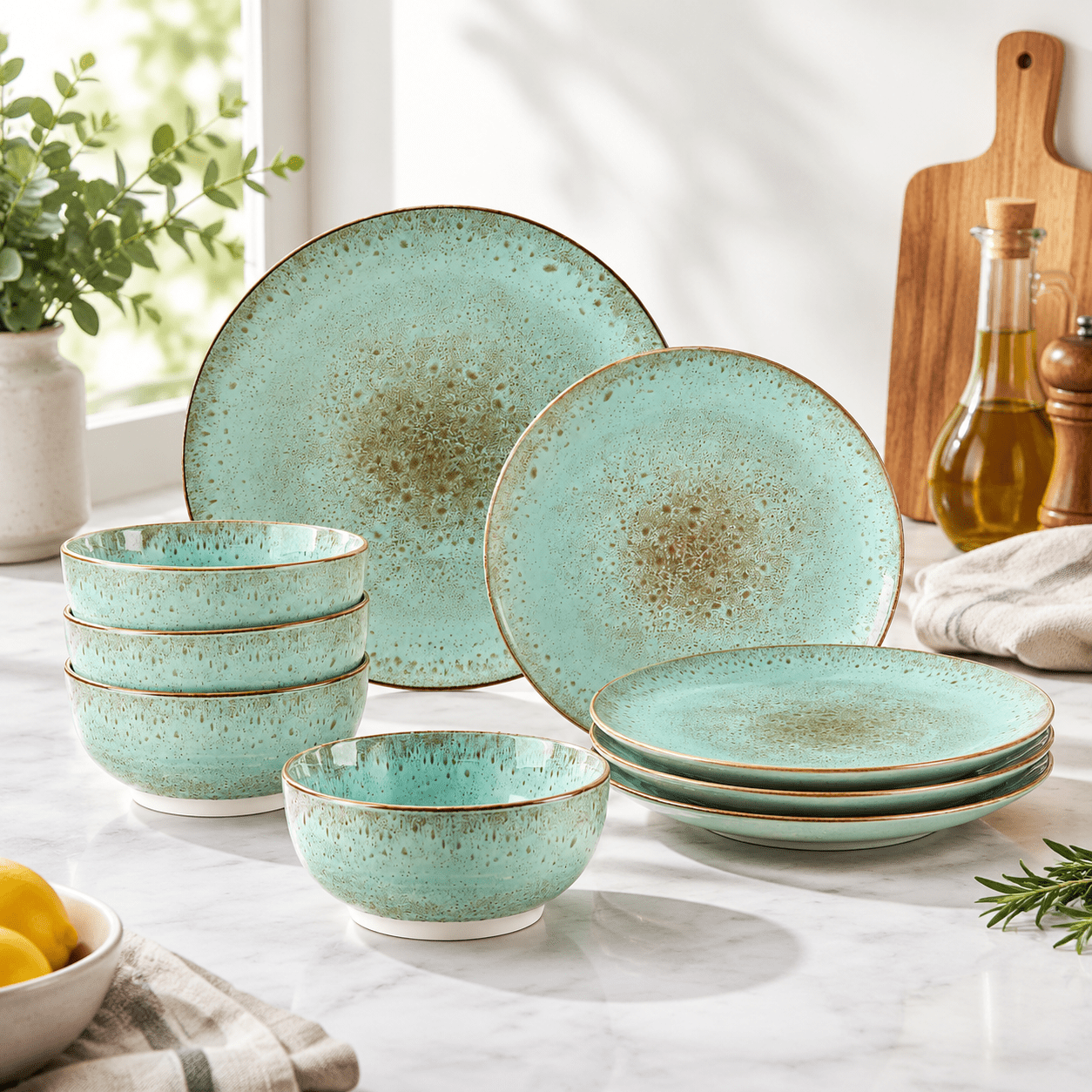 Dinnerware Sets Service For 4 12 Porcelain Plates And Kitchen ...
