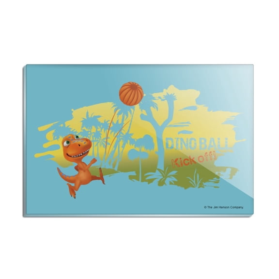 Dino Ball Kickoff Dinosaur Train Rectangle Acrylic Fridge Refrigerator Magnet