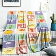 thumbnail image 1 of Dino Blanket Baby Kids Gift, Lattice Dinosaur Blankets for Toddler Girls Boys, 40x50 Inches Rainbow Dinosaur Footprint Baby Blanket, Soft Fleece Throw Blanket for Girls Boys Baby Shower Birthday, 1 of 6
