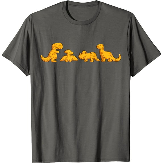 Dino Chicken Nugget Funny Dinosaur Shape Nuggets Nug Lover Unisex T-Shirt for Men Women Kids Toddler,Charcoal Color,Size 2T