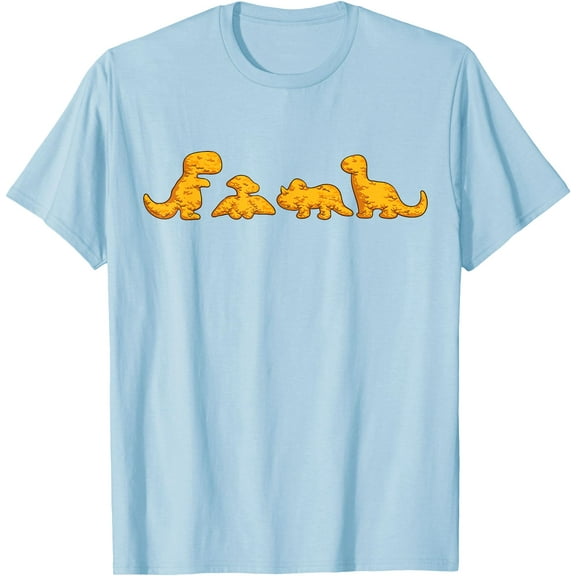 Dino Chicken Nugget Funny Dinosaur Shape Nuggets Nug Lover Unisex T-Shirt for Men Women Kids Toddler,Light Blue Color,Size 2T