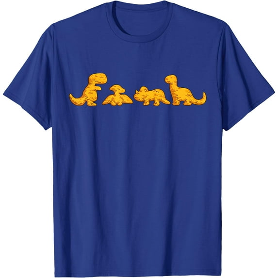 Dino Chicken Nugget Funny Dinosaur Shape Nuggets Nug Lover Unisex T-Shirt for Men Women Kids Toddler,Royal Blue Color,Size 2T