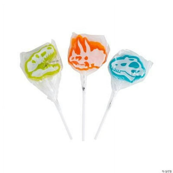 Dino Dig Character Lollipops, (12 individually wrapped), Birthday Party Candy Supplies