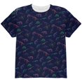 thumbnail image 1 of Dino Dinosaur Color Pattern Cute All Over Youth T Shirt Multi YLG, 1 of 2