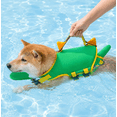 thumbnail image 1 of Dino Dog Life Jacket, Cute Dog Life Vest with High Buoyancy, Reflective Stripes, Adjustable Life Preserver with Rescue Handle for Small Medium Large Dogs XS, 1 of 6