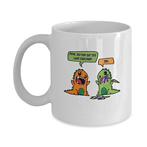 Dino Dude 11 oz Coffee Mug - Funny Ceramic Design Gift