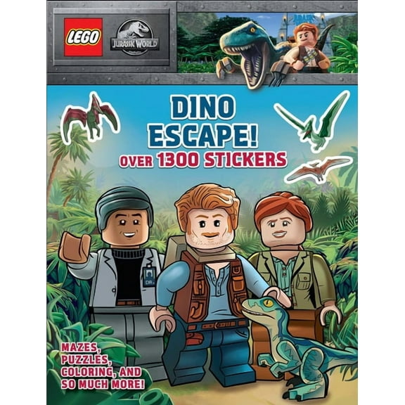 Sticker Books Lego Jurassic World: Dino Escape!: Over 1300 Stickers, (Paperback)