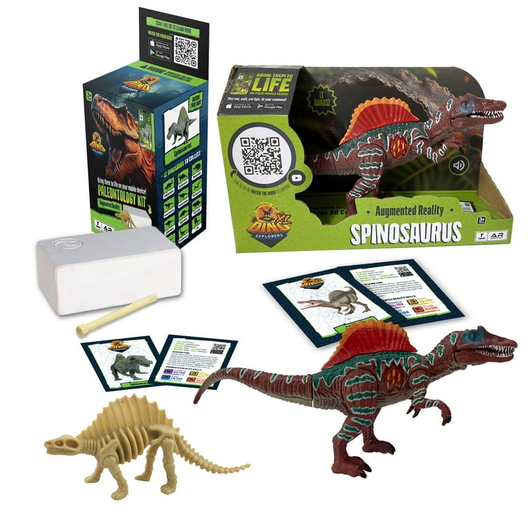 そーなんだ！ 科学・歴史・恐竜 学習百科セット Dino Explorers: AR Dinosaur XL & Brick Combo - Spinosaurus - 10