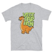 Dino Humor Shirt with Leafy Herbivore Graphic Design, S-3XL
