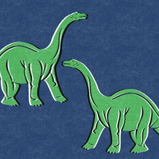 Dino III Canvas Art - Linda Woods (24 x 24)