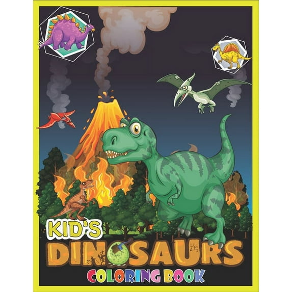 Dino Kid's Dinosaurs Coloring Book: Dinosaur Coloring And Activity Book/ Kids Activity Books, Book 2, (Paperback)