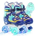 thumbnail image 1 of Dino Kids Toddler Roller Skates for Boys Girls Kids,Dinosaur Quad Skating Shoes with Shiny Light up Wheels&Adjustable Sizes Beginners rollerskates for Birthday Xmas Gifts, 1 of 9