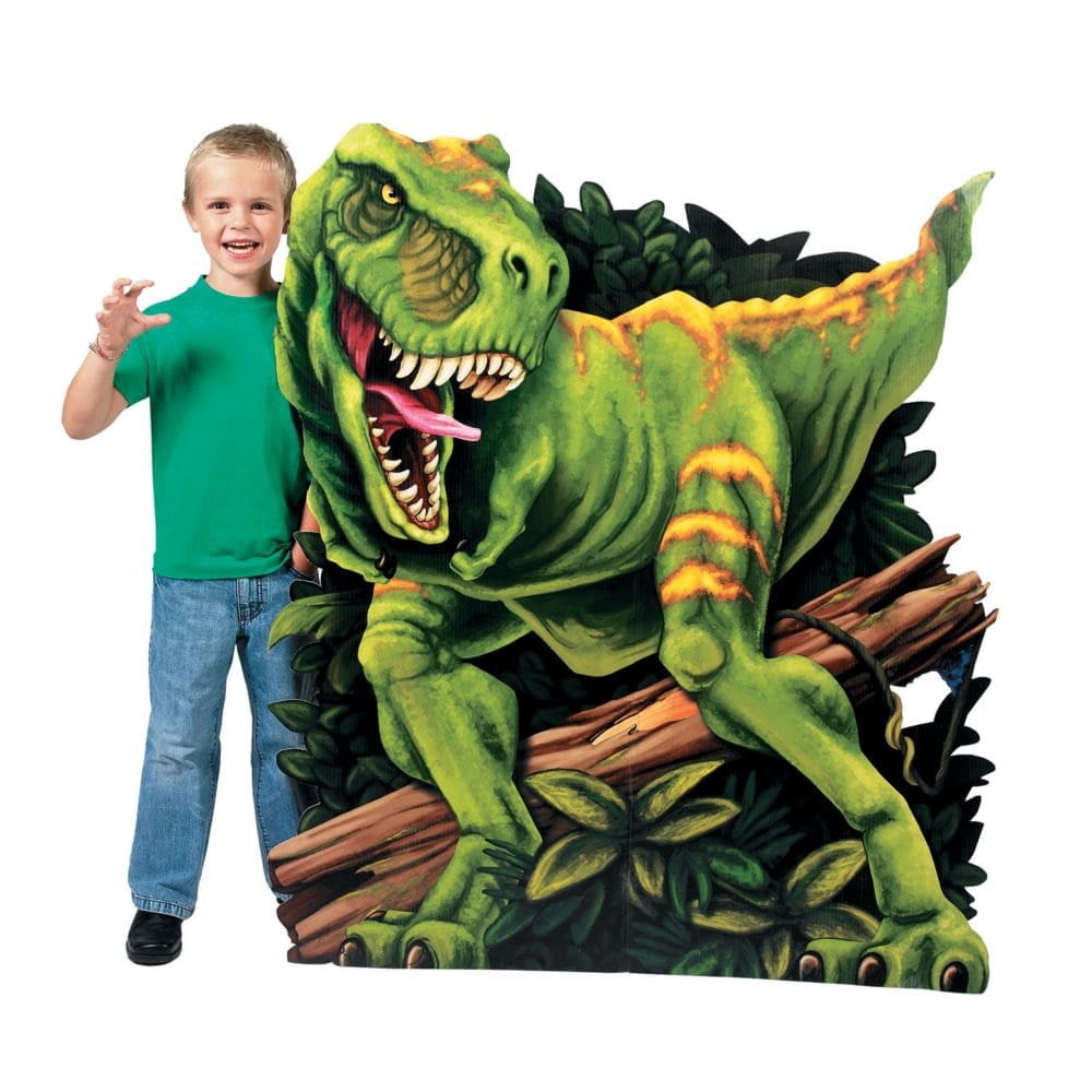 Dino-Mite T-Rex Green Cardboard Stand-Up Party Decor