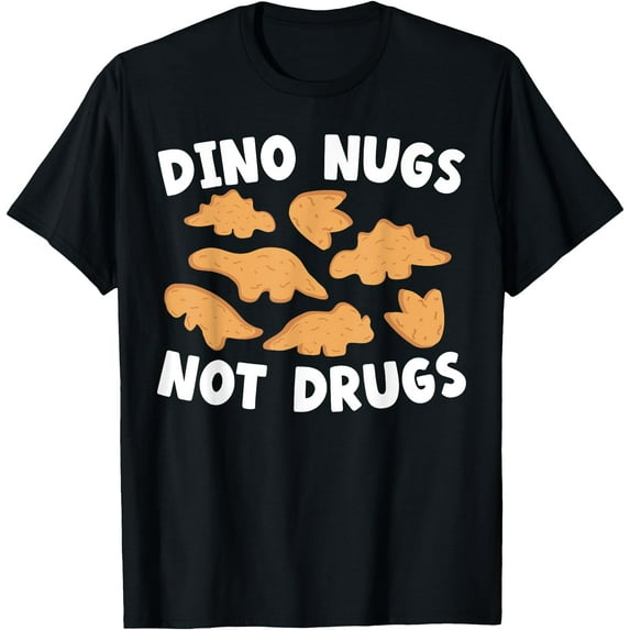 Dino Nugs Chicken Nugget Nuggy Fried Snack T-Shirt,Red color,size L