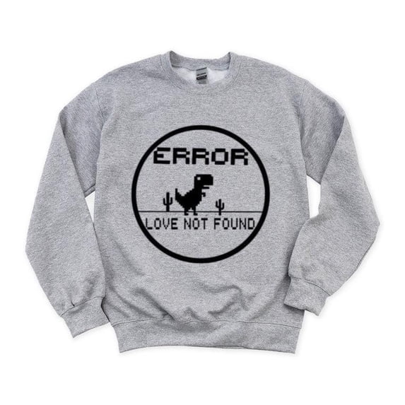 Dino Offline Valentine’S Day Cute Design T-Rex Dinosaur Internet Love Sweatshirt, for men & women, up to size 5XL