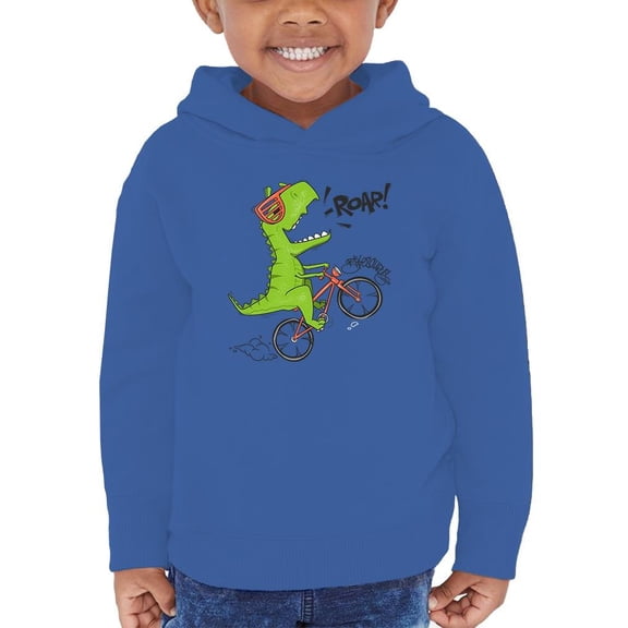 Dino On Bike Roar Hoodie Toddler -Image by Shutterstock,  5 Toddler