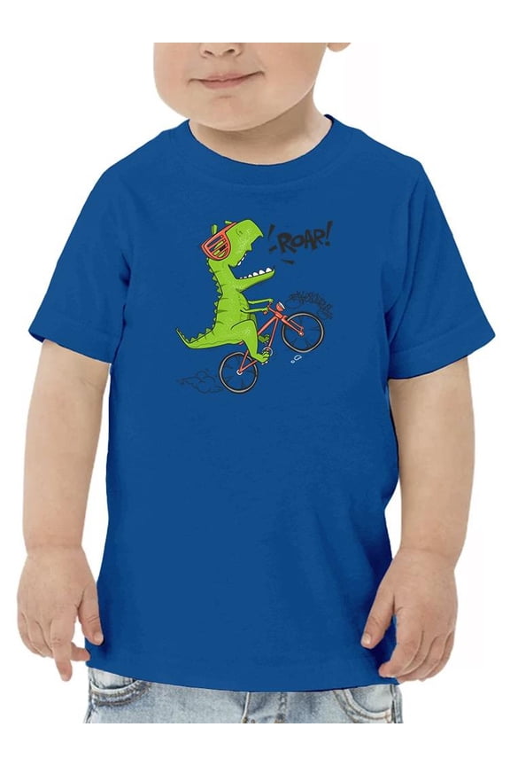 Dino On Bike Roar T-Shirt Toddler -Image by Shutterstock, 2 Toddler