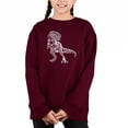 thumbnail image 1 of Dino Pics - Girl's Word Art Crewneck Sweatshirt, 1 of 3
