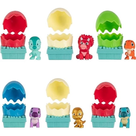 Dino Ranch 6 Bundle Pack Dino-Mite Blinds - Six 2.5” Egg Collectible Figures - Toys for Kids Featuring Your Favorite Pre-Westoric Ranchers