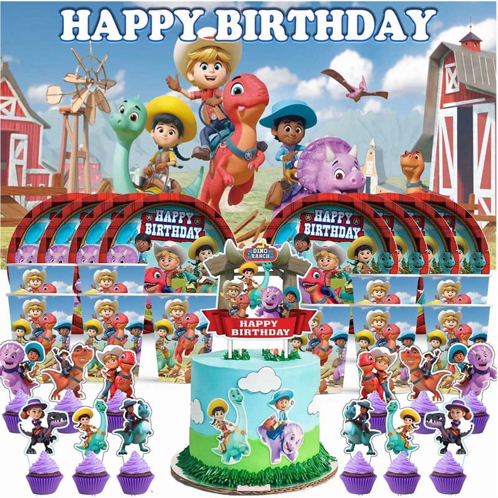 Dino Ranch Birthday Cups Party Supplies Decor Backdrop Paper Plates