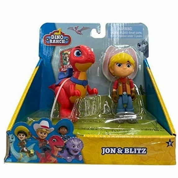 Dino Ranch Child Jon & Blitz Figure, Plastic Multicolor, 4.6 oz