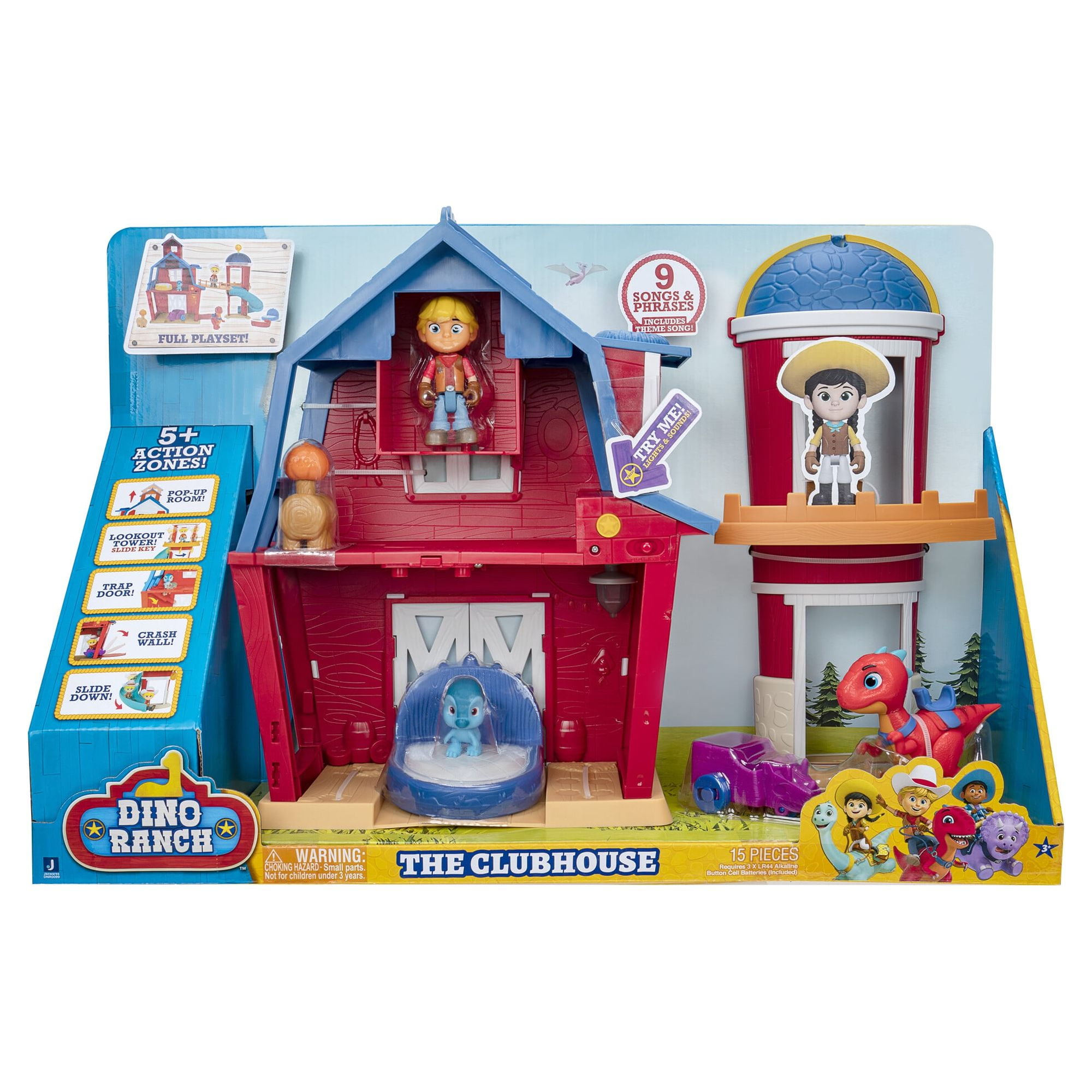 素晴らしい価格 Dino Ranch Deluxe Clubhouse Playset with Dinosaur Figures 学習