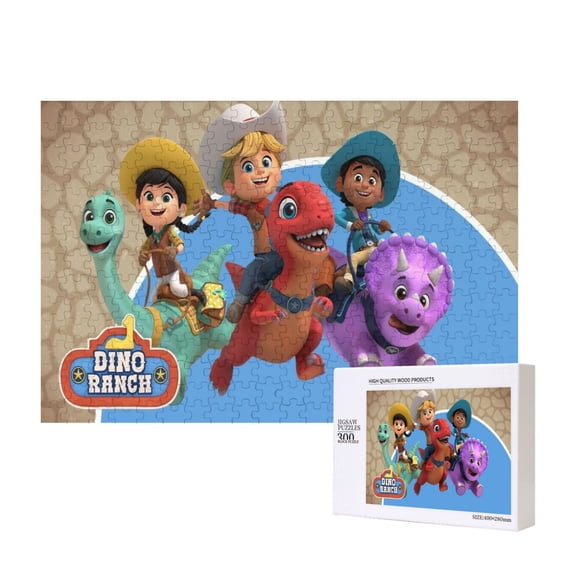 Dino Ranch Edit Jigsaw Puzzle,300 puzzle pieces Gift Toys Art Home Decor