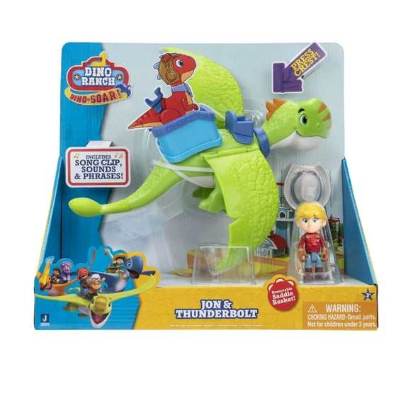 Dino Ranch Jon and Flying Thunderbolt Action Figure Dinosaur Playset