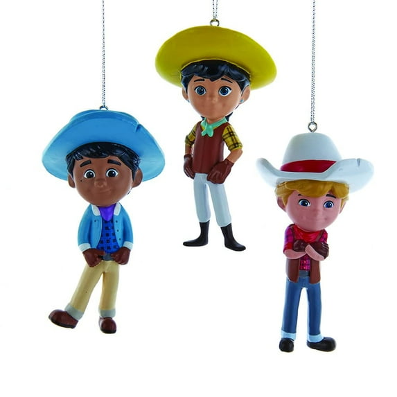 Dino Ranch 3-Piece Kids Blow Mold Christmas Ornament Set – 4-Inch Multi-Color