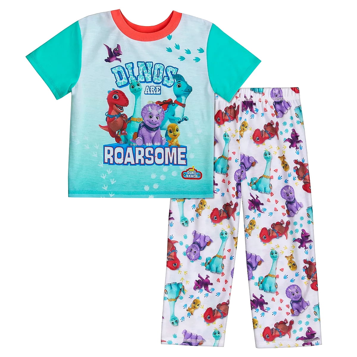 Pastel Dinos Long-Sleeve Pajama Set by Baby Club Chic
