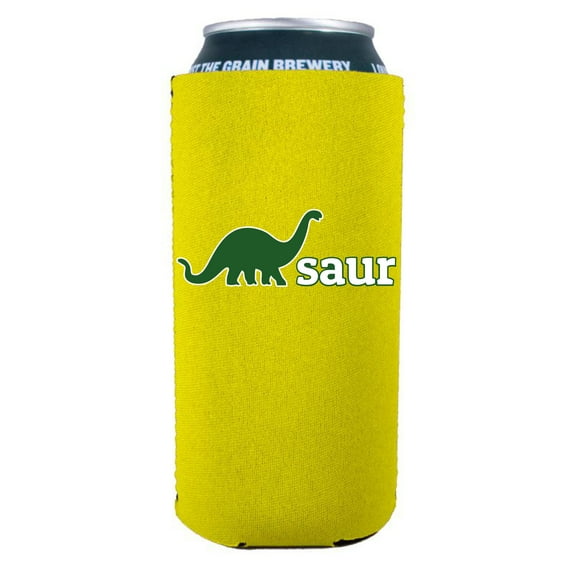 Dino-Saur 16 oz. Can Coolie (Yellow)
