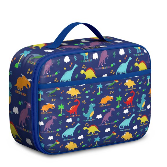 Dino Skeleton Lunch Bag Durable Oxford Cloth Lightweight for Science and Dino Fans