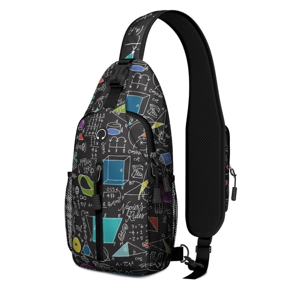 Dino Skeleton Pattern Sling Backpack – Retro Style, Breathable Padding, Anti-theft Design – Fossil Aesthetic Travel Bag