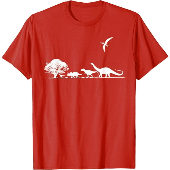 Dino Team Dinosaurs Prehistoric Unisex T-Shirt for Men Women Kids,Red Color,Size M