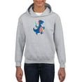 thumbnail image 1 of Dino With Toothbrush Hoodie Juniors -Image by Shutterstock,  Large, 1 of 4