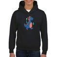 thumbnail image 1 of Dino With Toothbrush Hoodie Juniors -Image by Shutterstock,  x-Large, 1 of 4