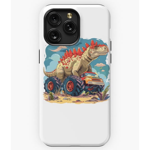 Dino and Truck Adventure Dinosaur Monster Truck A7451 Phone Case for iPhone 11 to 17 Pro Max