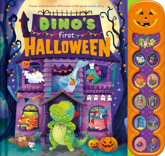 Dino's First Halloween: Friends Celebrate Their Differences in This Spook-Tacular Noisy Sound-Button Book, (Hardcover)