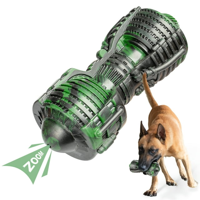 Dinosam Tough Rubber Chewers Dog Toy Squeaky, Indestructible, for Big