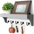 thumbnail image 1 of Key Holder for Wall, Dinosam Mail Organizer Wall Mount with 5 Sturdy Key Hooks and Mail Holder Shelf, Key Organizer Key Rack Entryway Wall Decor,Brown, 1 of 6