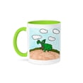 thumbnail image 1 of Dinosaur Mug 11oz Two-Tone Green, 1 of 7