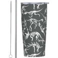 thumbnail image 1 of Dinosaur 20oz Insulated Stainless Steel Tumbler With Lids And Straws Stainless Steel Double Wall Vacuum Insulated Travel Coffee Mug Leak-Proof Lid & Flip Lid For Hot And Cold Drinks, 1 of 6
