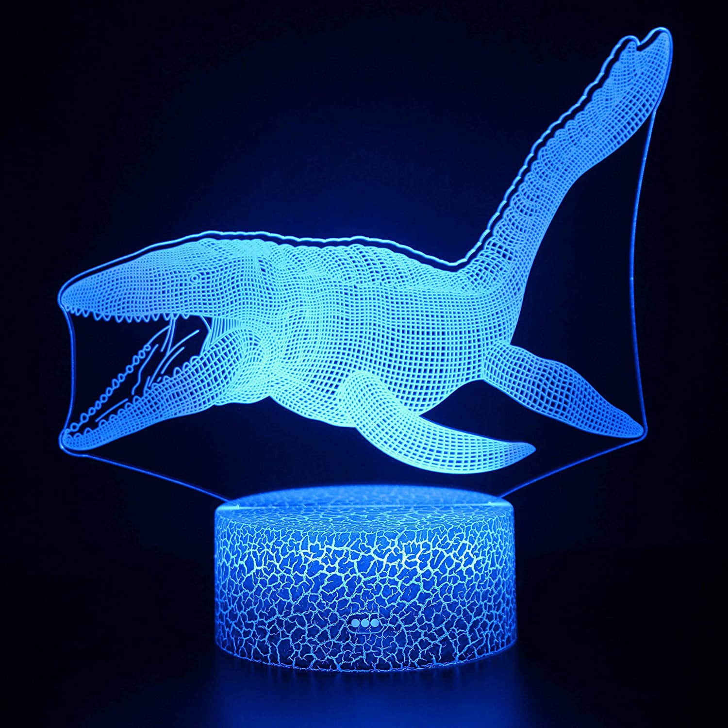 Dinosaur 3D Night Light 16 Color Change Lamp Acrylic Flat ABS Base USB Charger Home Decoration Toy Brithday Xmas Kid Children Gift