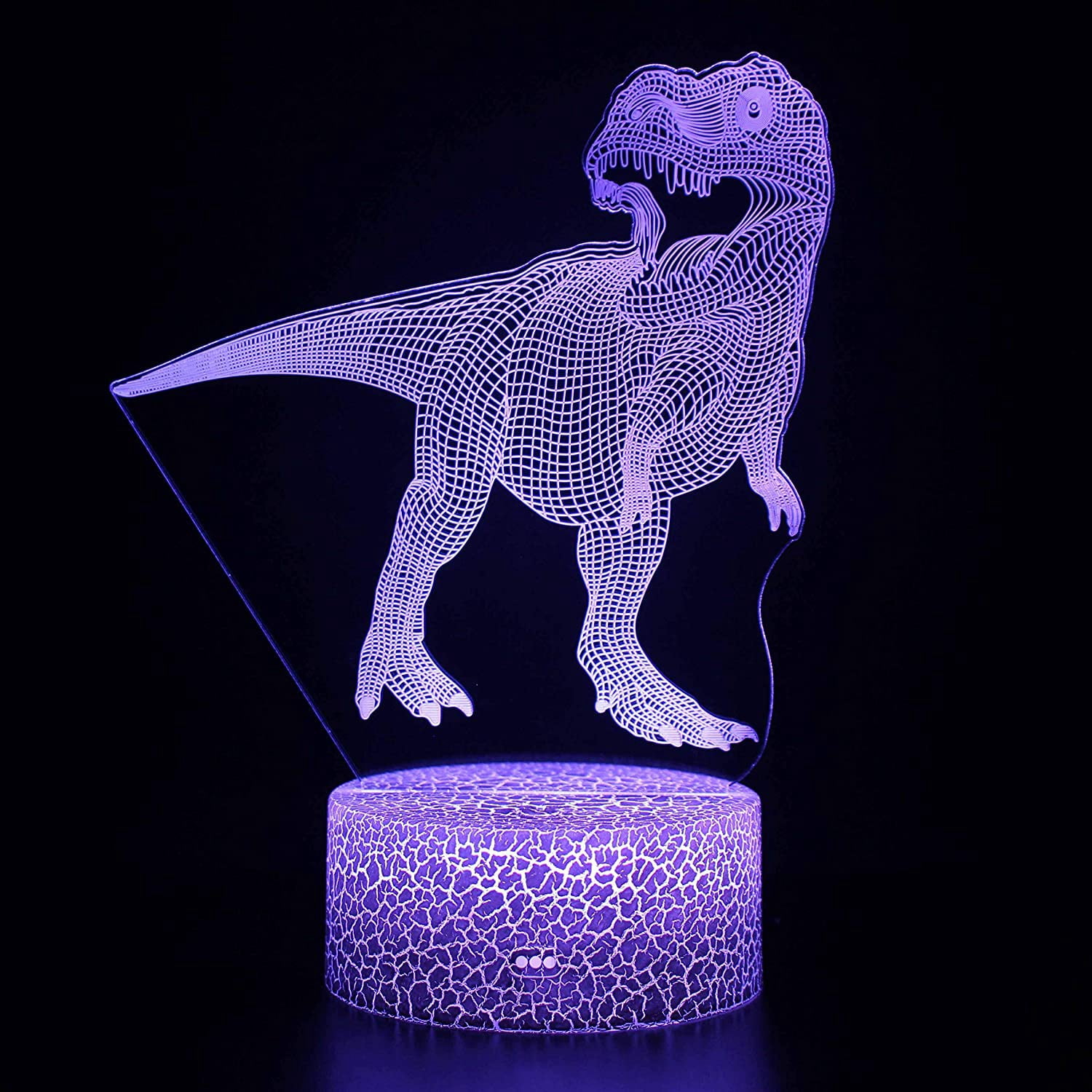 Dinosaur 3D Night Light 16 Color Change Lamp Acrylic Flat ABS Base USB Charger Home Decoration Toy Brithday Xmas Kid Children Gift